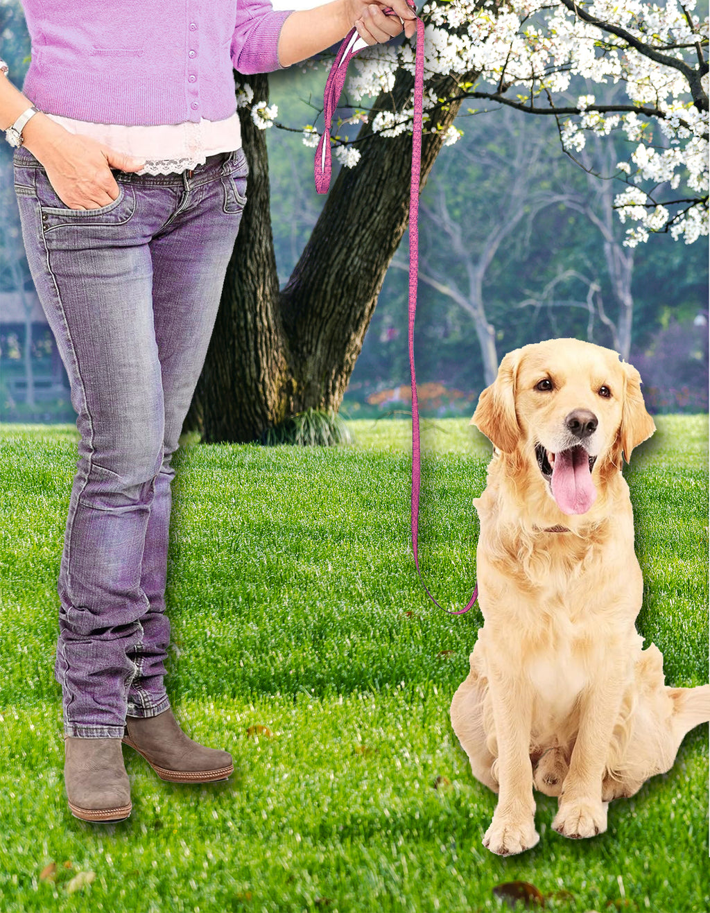 Tumaz Care DGL180 Polyester 180cm Multi-Functional Wide Dog Traction Rope