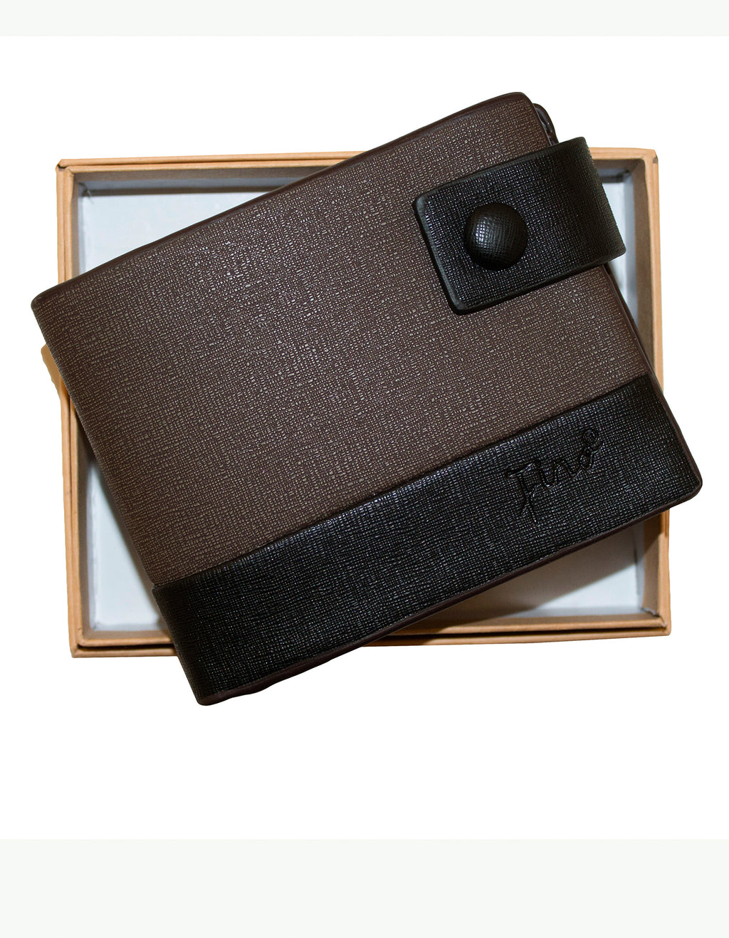 Fino DPU-225 Faux Leather 2 Tone Card Wallet with Box
