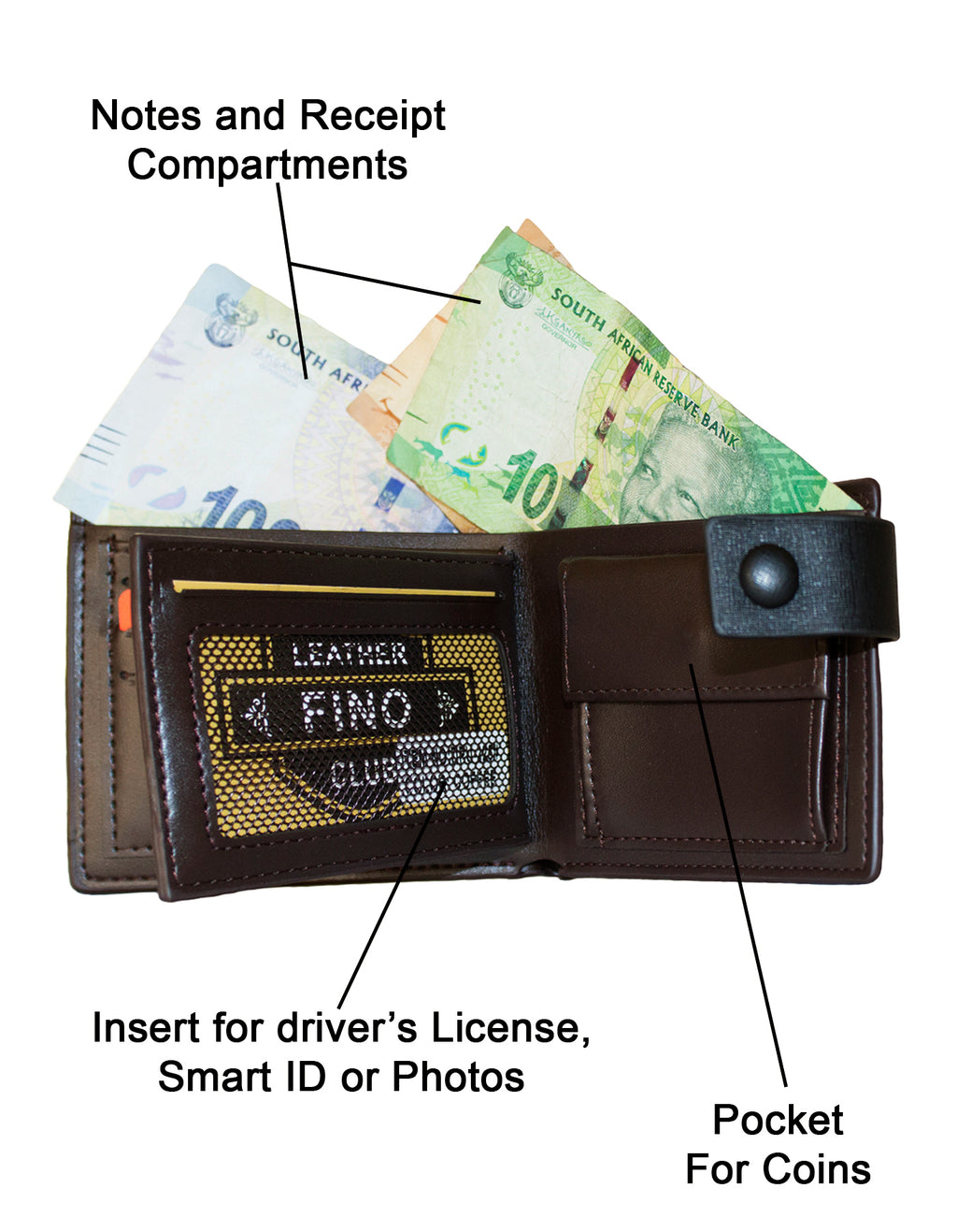 Fino DPU-225 Faux Leather 2 Tone Card Wallet with Box
