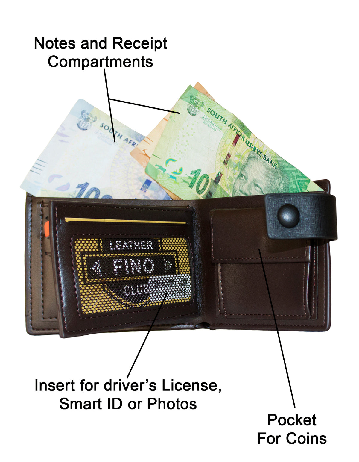 Fino DPU-225 Faux Leather 2 Tone Card Wallet with Box