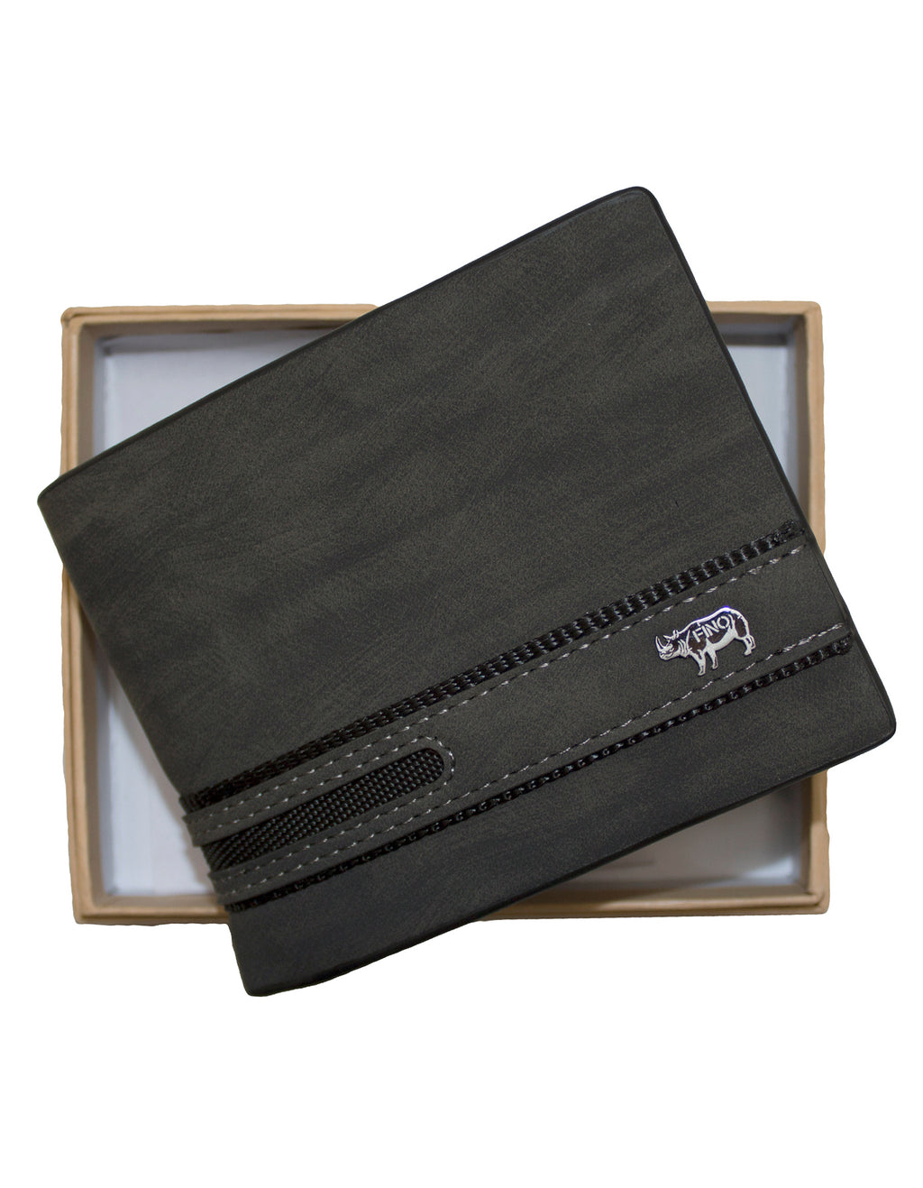 Fino DPU-506 Faux Leather Washed Designed Wallet with Box