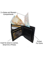 Fino DPU-506 Faux Leather Washed Designed Wallet with Box