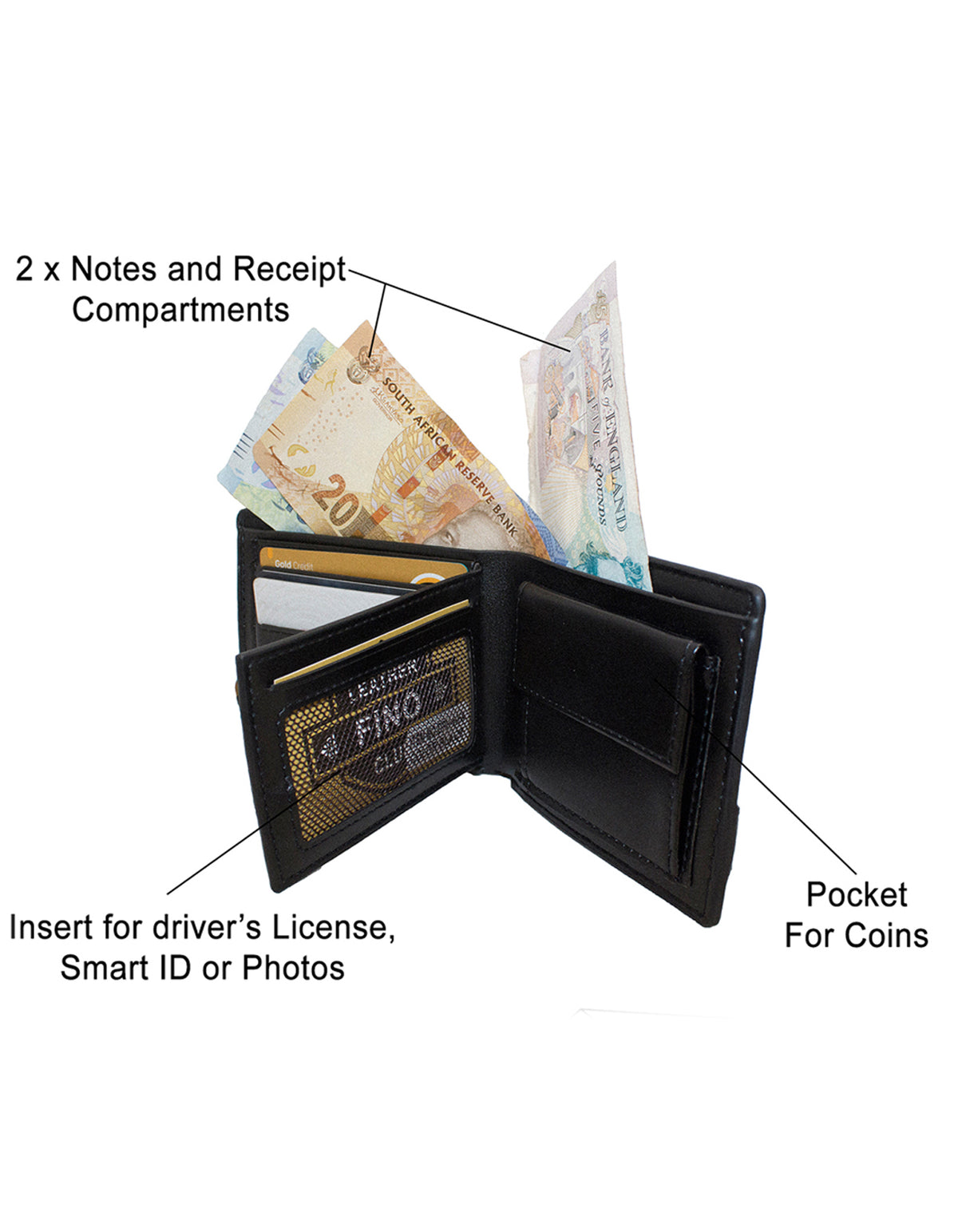 Fino DPU-506 Faux Leather Washed Designed Wallet with Box