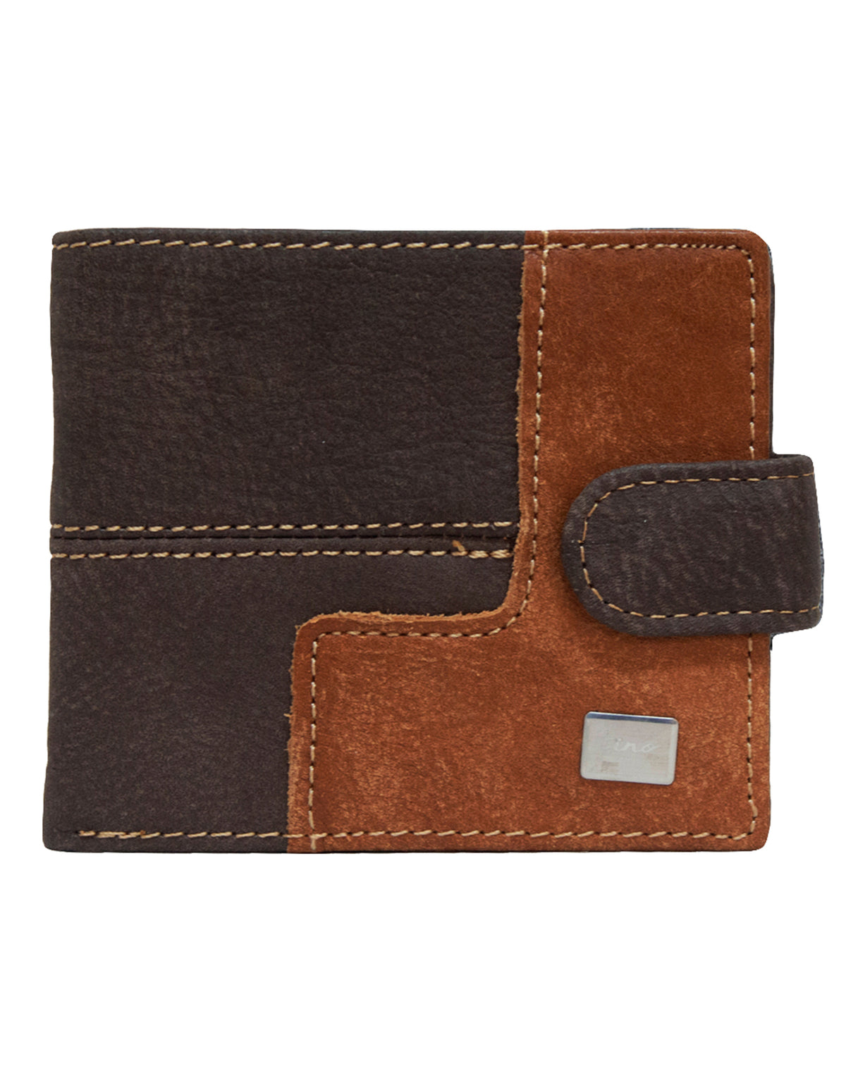 Fino DWS-802 Genuine Leather Metal Logo Card Holder Wallet with SD Card Holder & Box