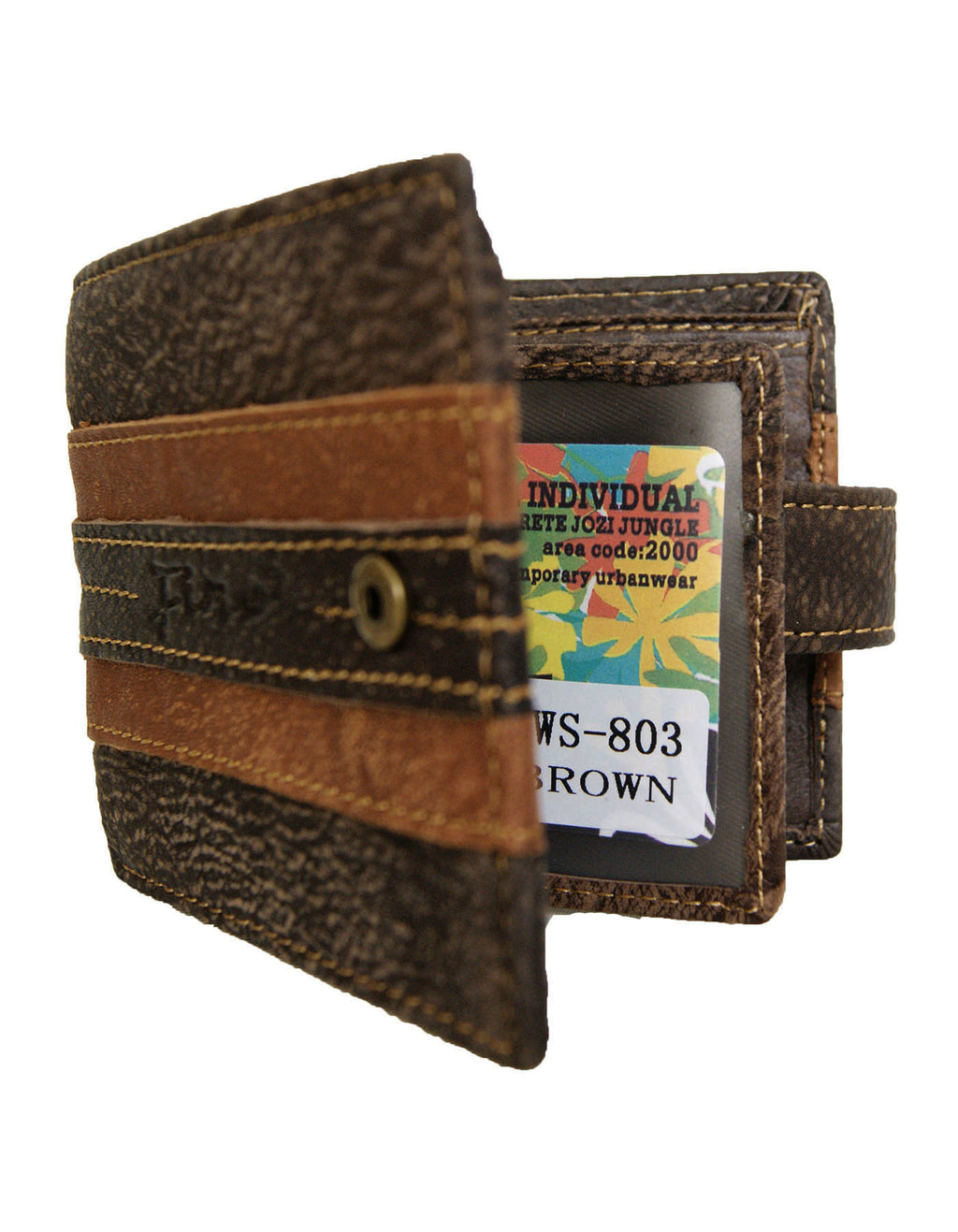 Fino DWS-803S Genuine Leather Card Holder Wallet with SD Card Holder & Box