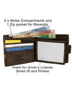 Fino DWS-803S Genuine Leather Card Holder Wallet with SD Card Holder & Box