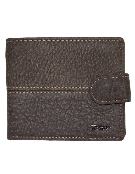 Fino DWS-805S Genuine Leather Wallet with SD Card Holder & Box - Dark Coffee