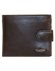 Fino DWS-808 Genuine Leather Bifold Card Wallet with Box - Dark Brown