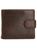 Fino DWS-809 Genuine Leather Bifold Card Wallet with Box - Dark Brown