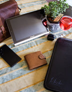 Fino DWS-810 Genuine Leather Bifold Card Wallet with SD Card Holder & Box