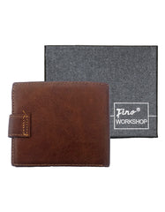 Fino DWS-812 Bifold Genuine Leather Wallet with SD Card Holder with Box