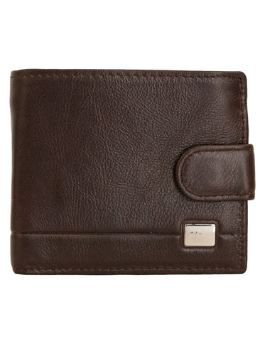 Fino DWS-813 Genuine Leather Bifold Card Wallet with Box - Dark Brown