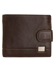 Fino DWS-813 Genuine Leather Bifold Card Wallet with Box - Dark Brown