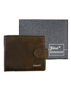 Fino DWS-818 Genuine Leather Cow Skin Card Holder Wallet with SD Card Holder & Box
