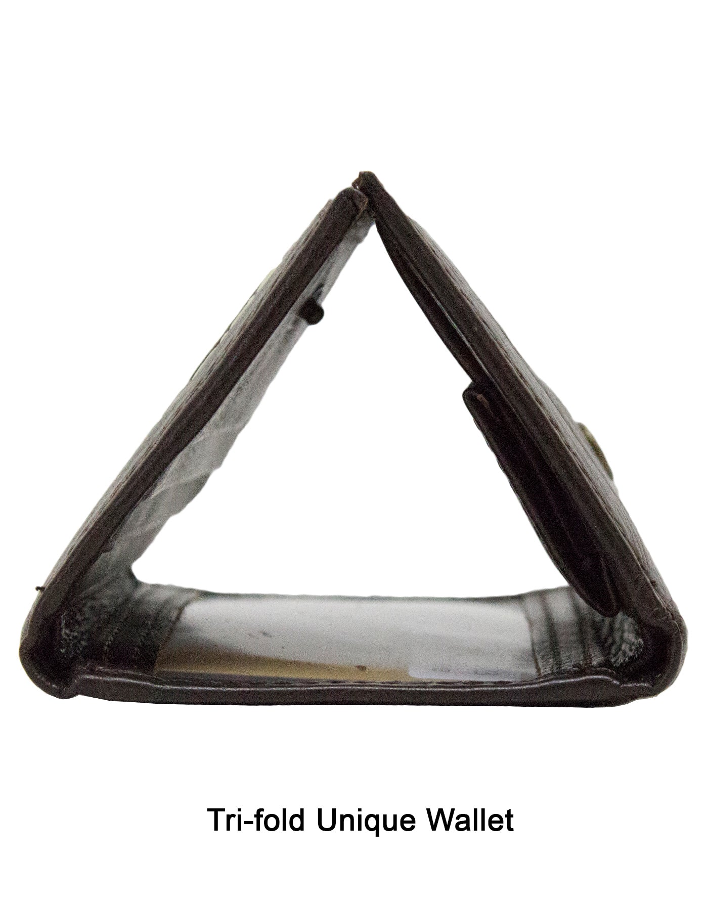 Fino DWS-823 Genuine Leather Logo Design Slim Trifold Wallet with Box