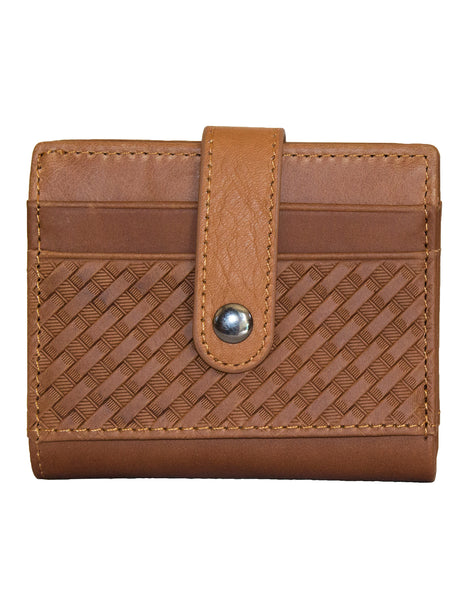 Fino DWS-829 Genuine Leather Compact Bifold Card Holder Wallet with Box