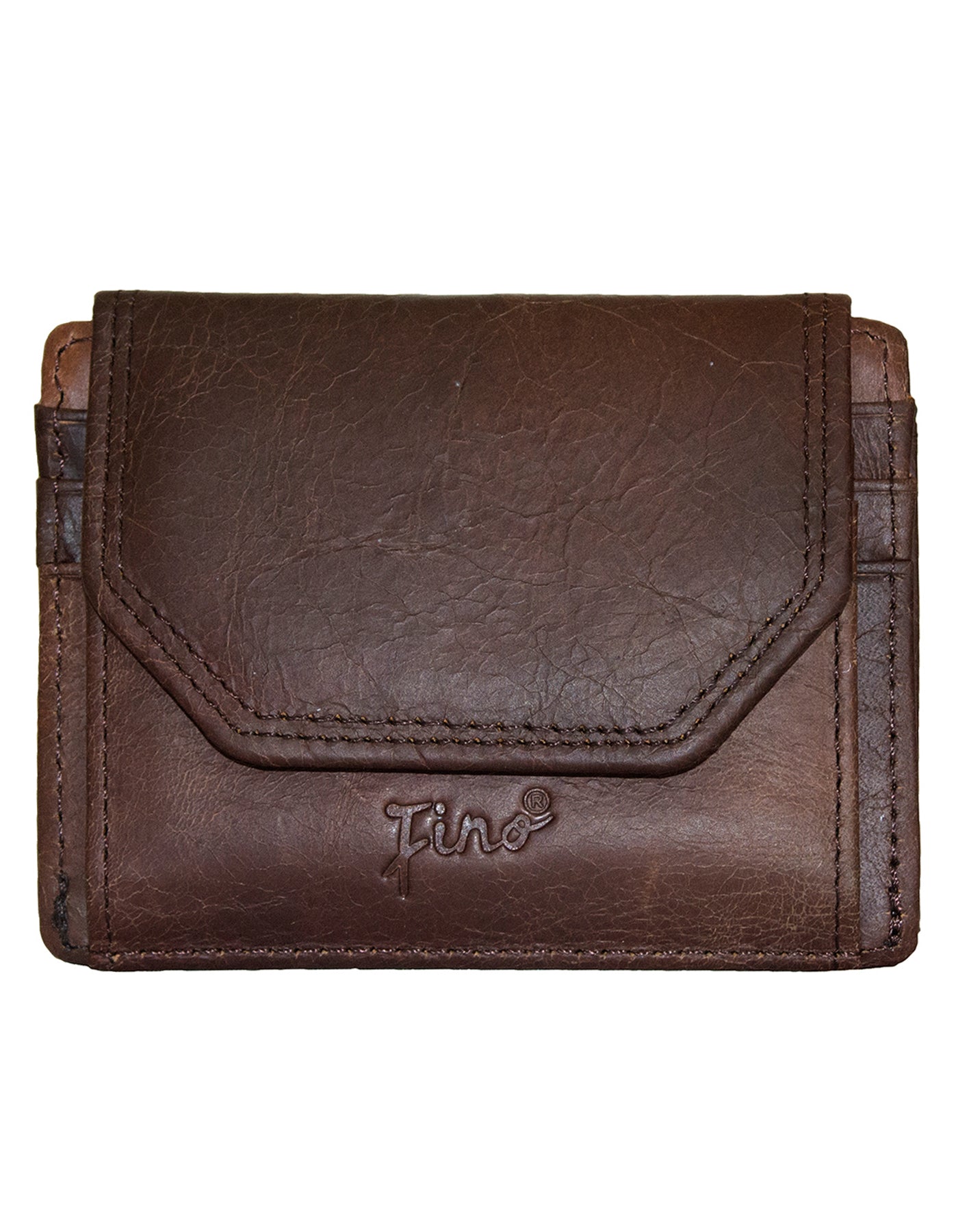 Fino DWS-830R Genuine Leather RFID Blocking Card Holder Wallet with Box