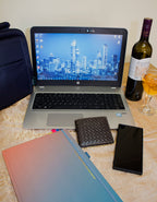 Fino DWS-833R Genuine Leather Bifold RFID Blocking Card Wallet with Box