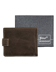 Fino DWS-8703A Genuine Leather Textured Wallet with Box