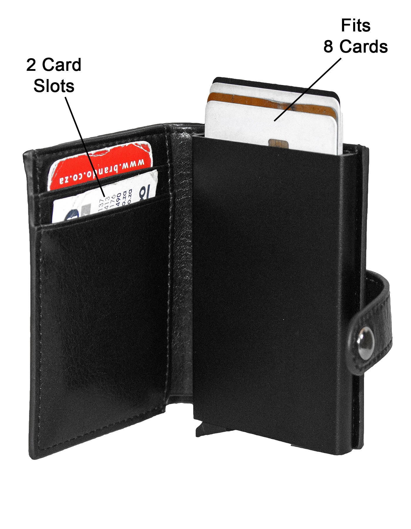 Fino DWS-C02 Genuine Leather with Anti-Theft RFID Auto Pop Up Card Holder
