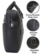 Fino E18-BC02 Faux Leather 17” Laptop Business Briefcase for Travel