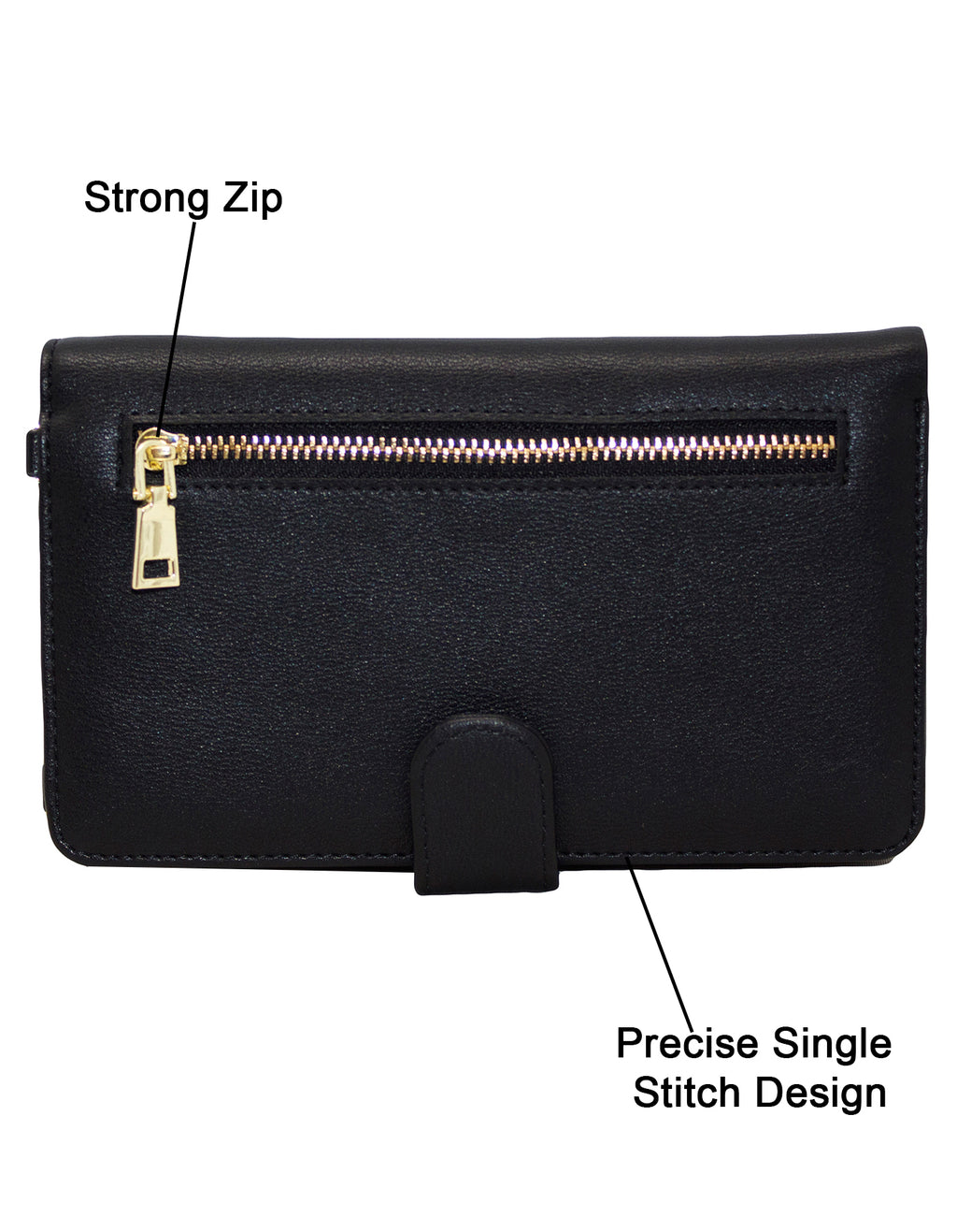 Fino F9705 Faux Leather All in 1 Purse/ Phone Bag with Shoulder Strap