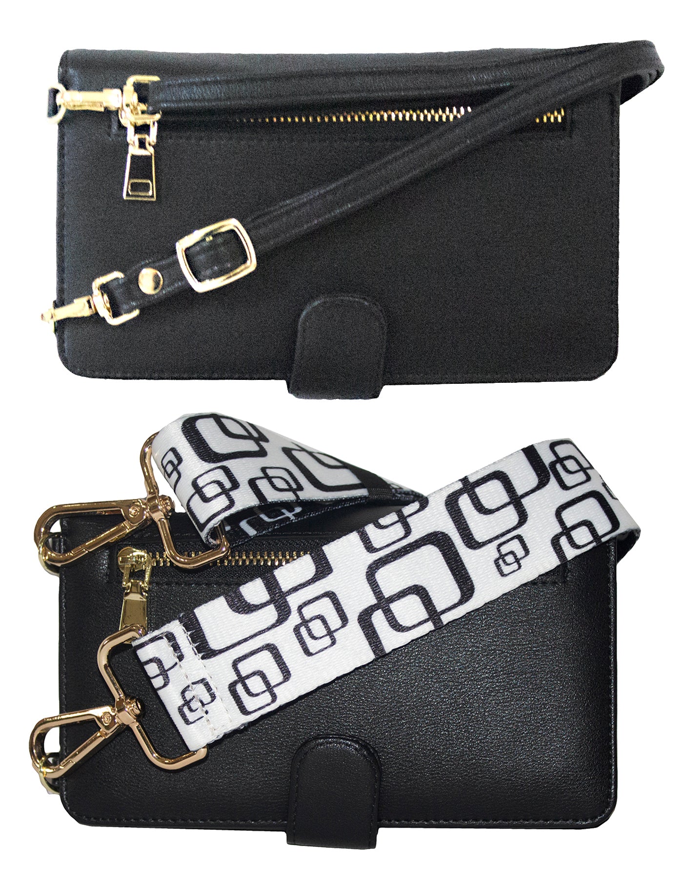 Fino F9705+RX240819 Faux Leather 2in1 Cellphone Bag & 2 Removable Straps