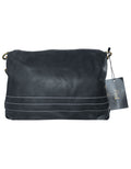 Fino FN-0258 Full Grain Genuine Leather Sling /Crossbody Bag with Stitch