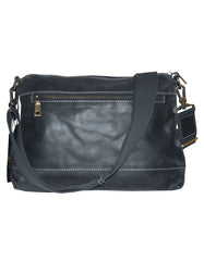 Fino FN-0258 Full Grain Genuine Leather Sling /Crossbody Bag with Stitch