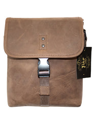 Fino FN-3801B Unisex Full Grain Genuine Leather Sling with Metal Buckle