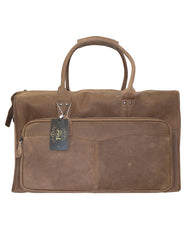 Fino FN-6800 Unisex Full Grain Genuine Leather Travel Duffel Bag