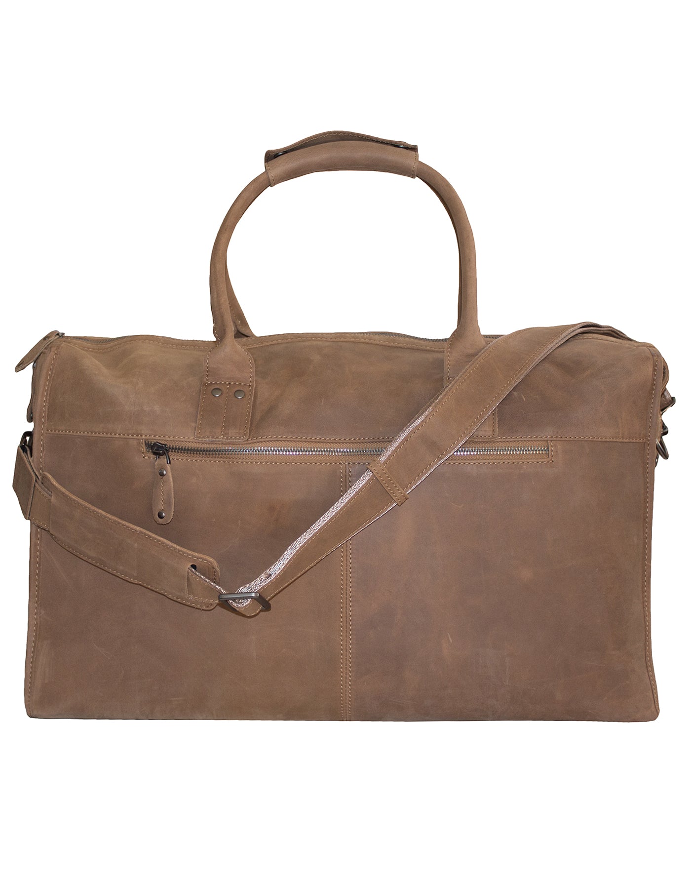 Fino FN-6800 Unisex Full Grain Genuine Leather Travel Duffel Bag