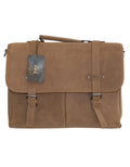 Fino FN-6801 Unisex Full Grain Genuine Leather 15 Inch Laptop Messenger Bag