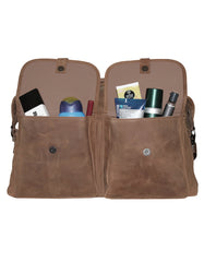 Fino FN-6802 Unisex Full Grain Genuine Leather Overnight Duffel Bag