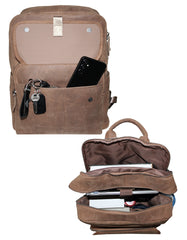 Fino FN-6803 Unisex Full Grain Leather 15-inch Laptop Backpack