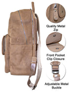 Fino FN-6803 Unisex Full Grain Leather 15-inch Laptop Backpack