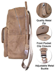 Fino FN-6803 Unisex Full Grain Leather 15-inch Laptop Backpack