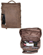 Fino FN-6805 Unisex Full Grain Genuine Leather 15-inch Laptop Backpack