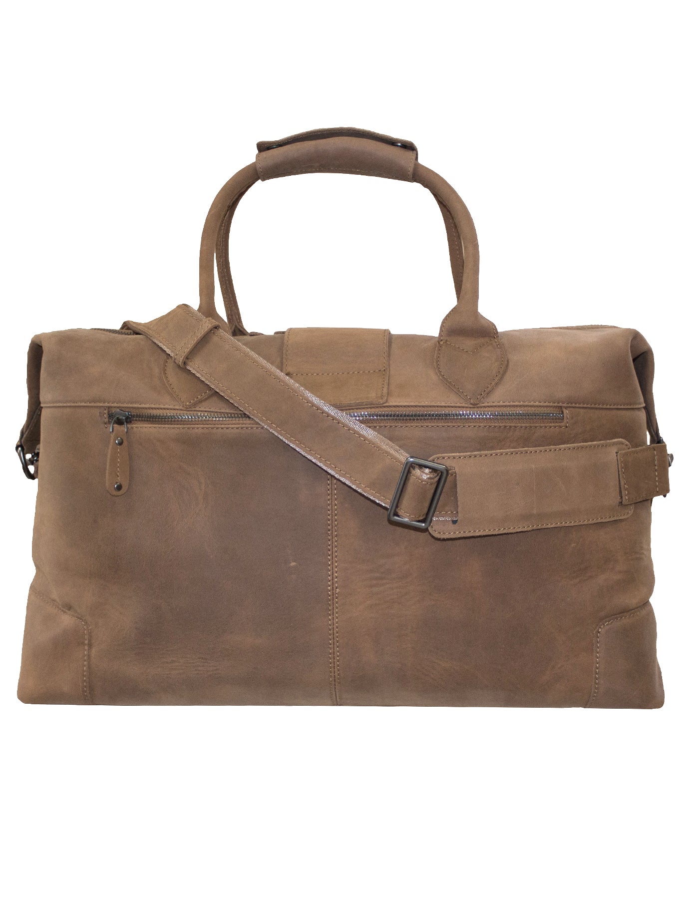 Fino FN-6806 Unisex Full Grain Genuine Leather Weekender Duffel Bag