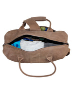 Fino FN-6806 Unisex Full Grain Genuine Leather Weekender Duffel Bag