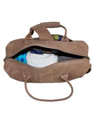 Fino FN-6806 Unisex Full Grain Genuine Leather Weekender Duffel Bag