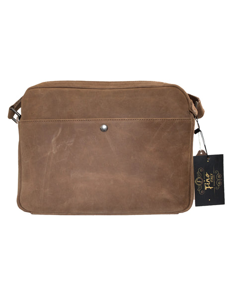 Fino FN-6810 Classic Full Grain Genuine Leather Sling Crossbody Bag