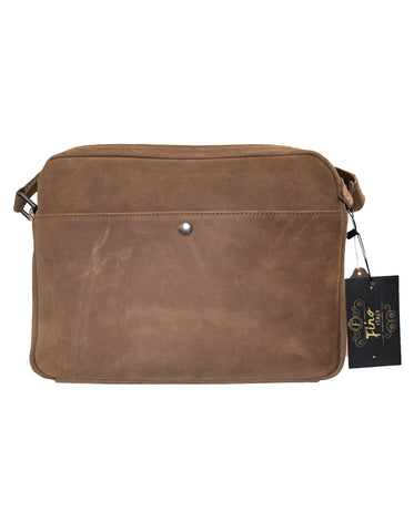 Fino FN-6810 Classic Full Grain Genuine Leather Sling Crossbody Bag