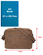 Fino FN-6810 Classic Full Grain Genuine Leather Sling Crossbody Bag