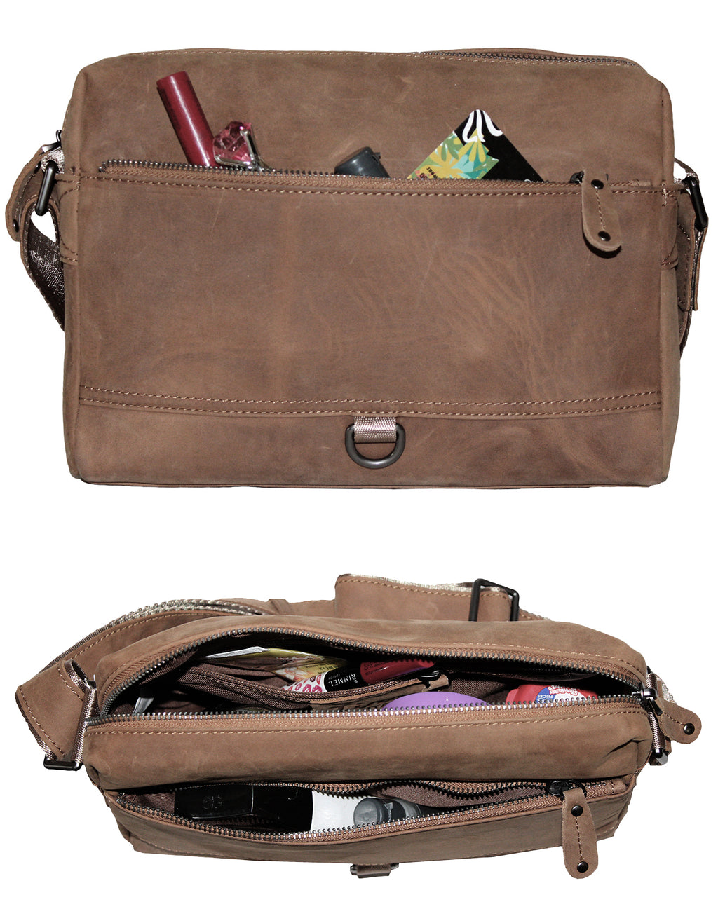 Fino FN-6811 Timeless Full Grain Genuine Leather Crossbody/Sling Bag