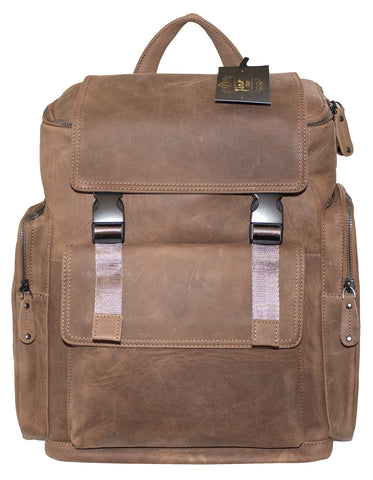 Fino FN-7800 Unisex Full Grain Genuine Leather 15-inch Laptop Backpack