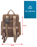 Fino FN-7800 Unisex Full Grain Genuine Leather 15-inch Laptop Backpack