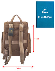 Fino FN-7800 Unisex Full Grain Genuine Leather 15-inch Laptop Backpack