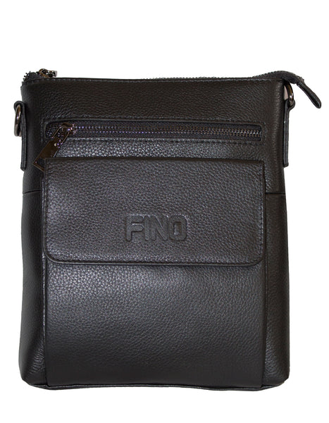 Fino FN20218-3 Unisex Full Grain Genuine Leather Sling/ Satchel Bag
