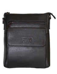 Fino FN20218-3 Unisex Full Grain Genuine Leather Sling/ Satchel Bag
